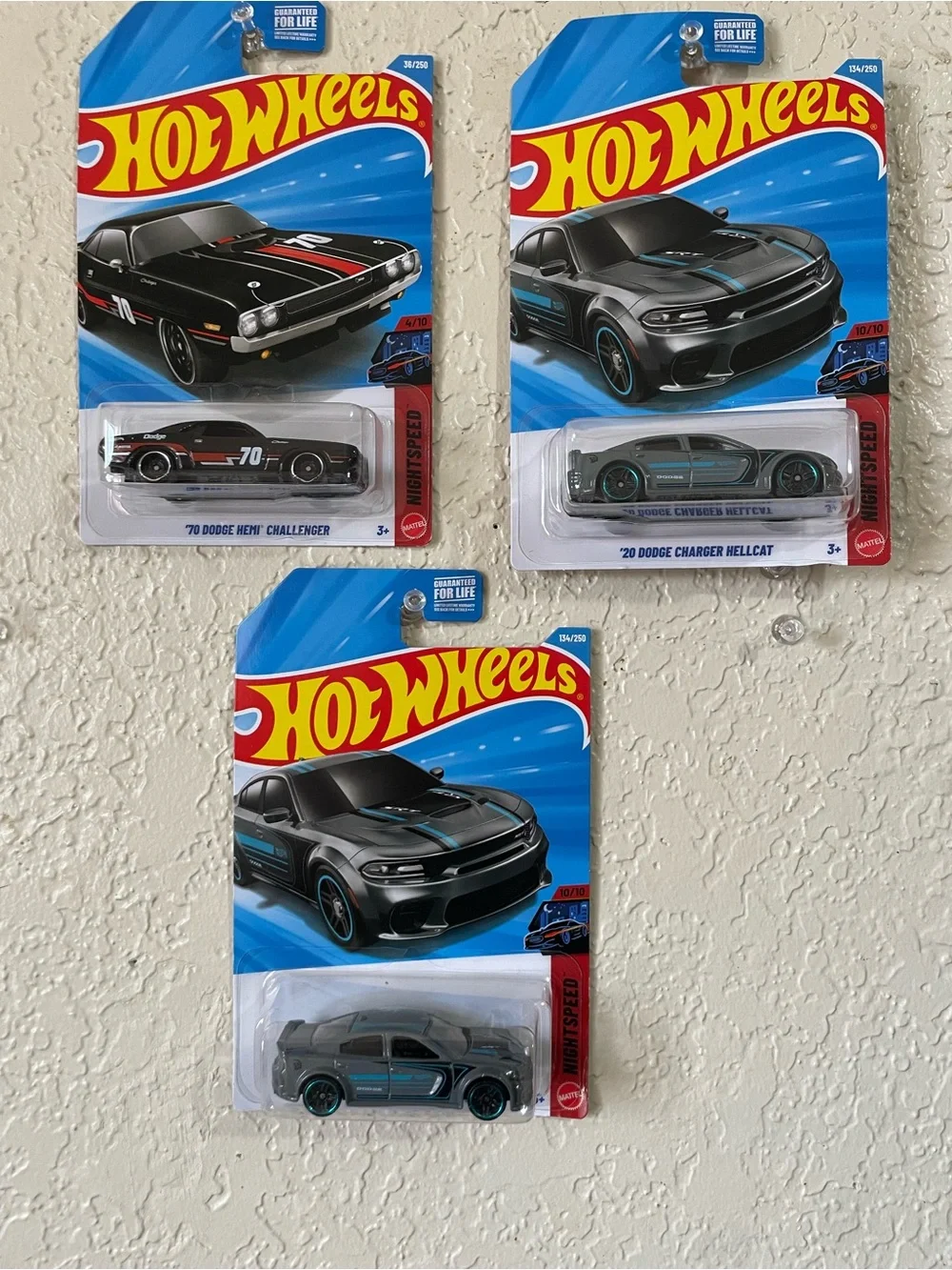 Grey and Black Dodge Charger/Challenger Toy Car - Pack